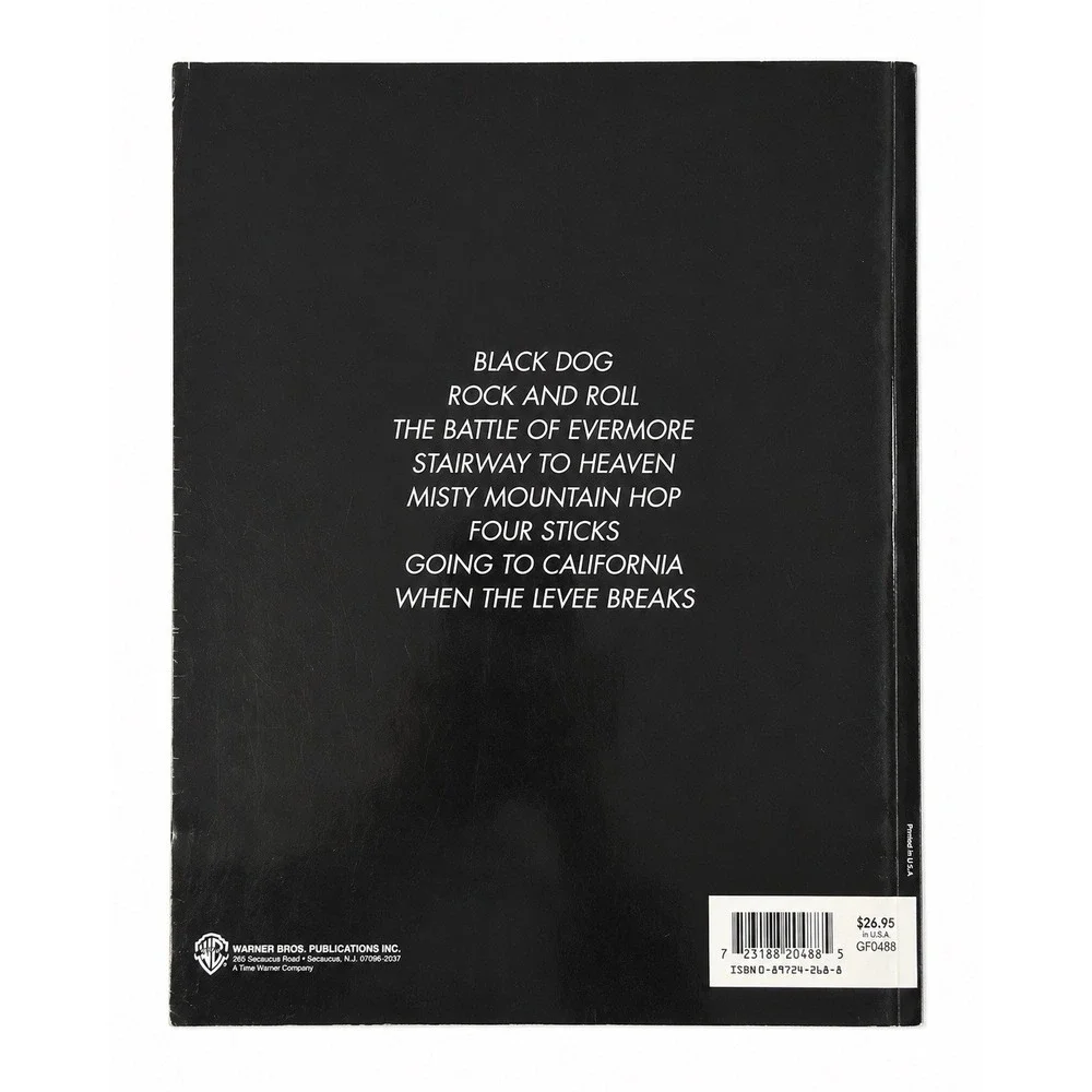 Led Zeppelin IV Authentic Guitar Tab Book 1992 Joe DeLoro Guitar Vocal